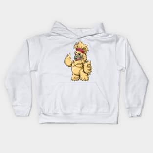 Kawaii silk chicken with braid - Silkie chicken Kids Hoodie